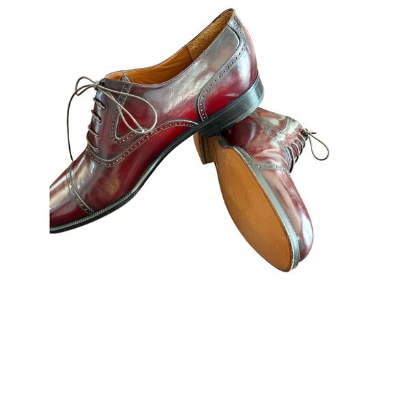 Salavatore Ferragamo Bordeaux Red Calf Cap Toe oxford work business  11 - Picture 5 of 11
